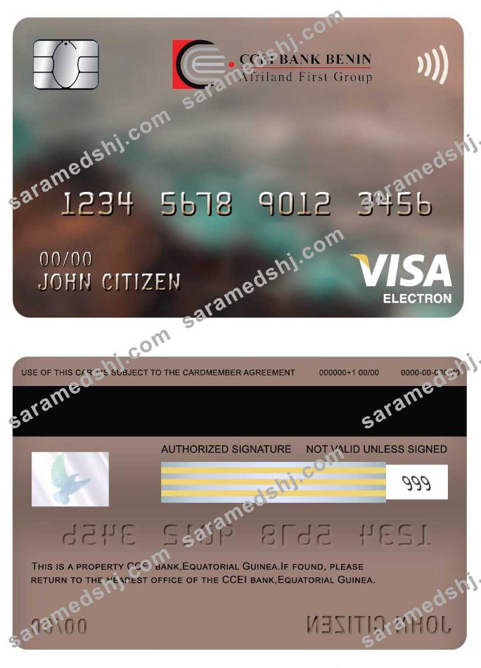 Equatorial Guinea CCEI bank visa electron card